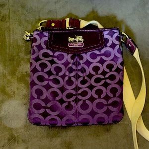 Coach purple crossbody shoulder bag